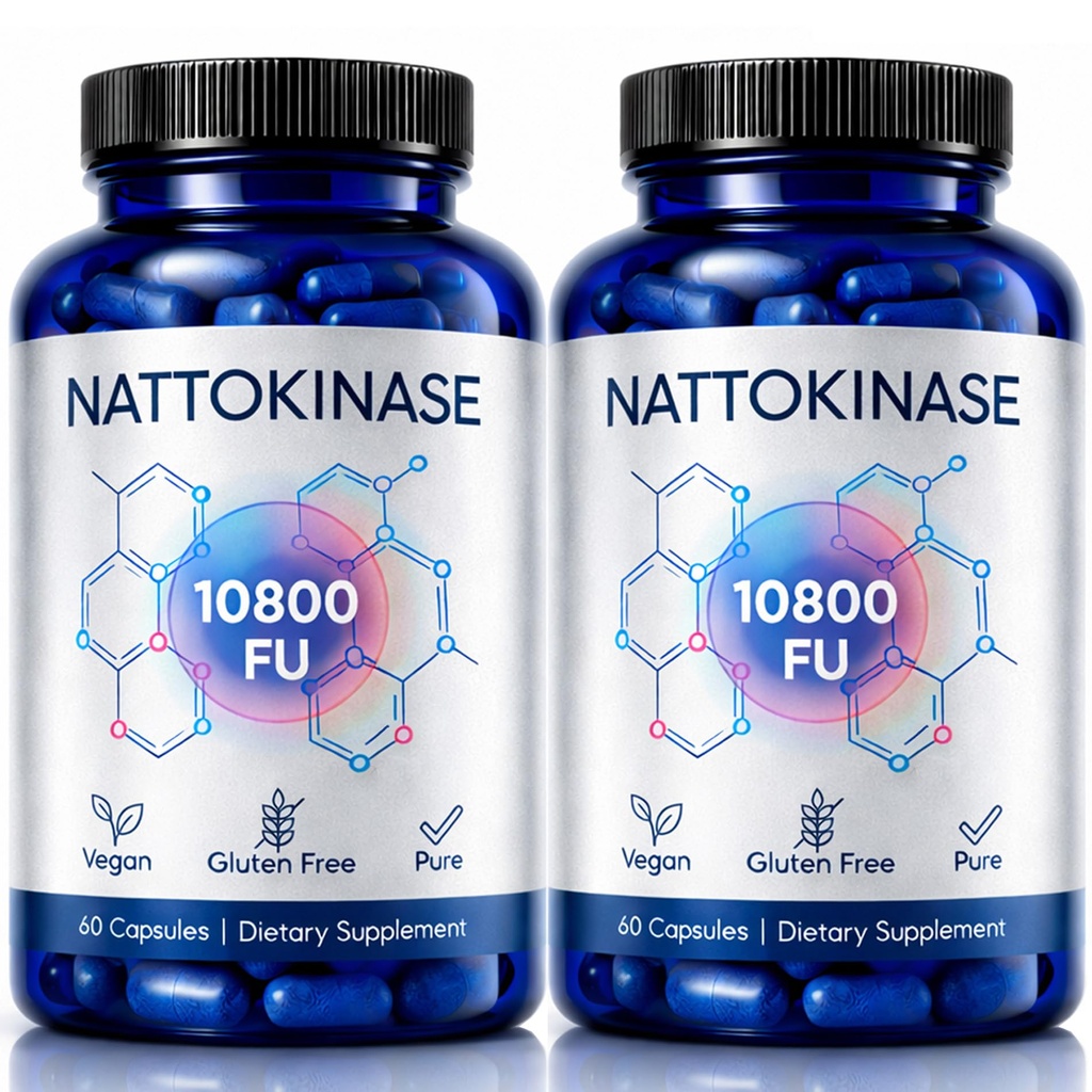 Nattokinase 10800 FU Enzyme Supplement, Ultimate Nattokinase with Fermented Soy Extract Standardized Activity – Plant Based Daily Capsule for Wellness Routine and Active Lifestyle Support (2)