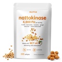 Nattokinase Supplement 4,000 FU, 7-in-1 Formula with CoQ10, Bromelain,Turmeric, Ginger, Olive Leaf & White Willow Bark, MCT Oil Softgels for Bioavailability, 300 Softgels, Non-GMO