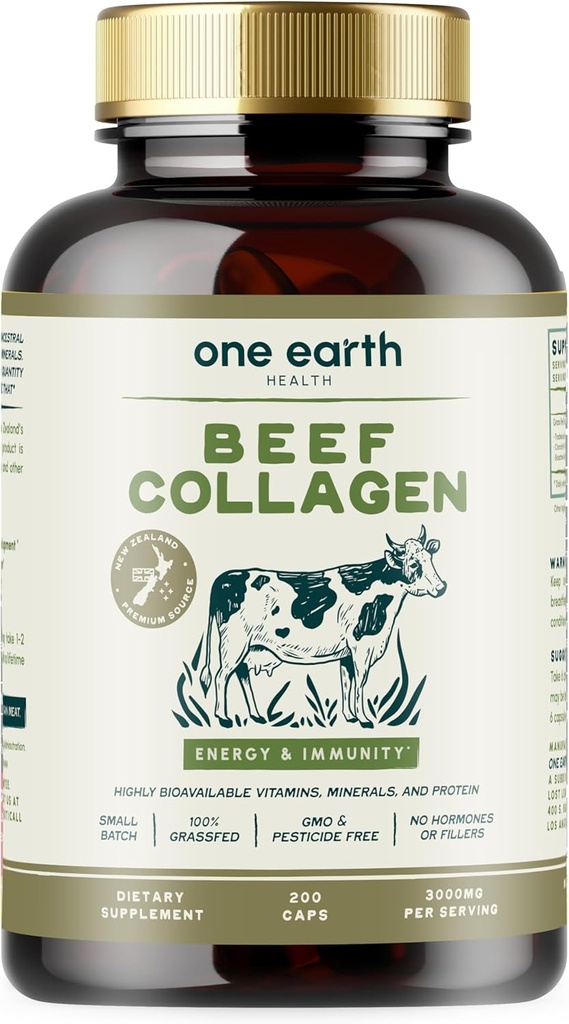 Un supplément de collagène naturel provenant de la Nouvelle-Zélande. (types I, II, III, V et X) 3 000 mg par service, 200 Nombre