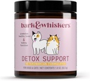 Bark & Whiskers Detox Support - Aide à soutenir la fonction saine du foie et du rein - Mélange à base de plantes avec chardon de lait biologique et thé vert - 1,8 oz
