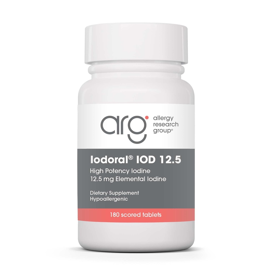 Supplément Iodoral Optimox 12,5 mg - Supplément d'iode, soutien thyroïdien pour les femmes et les hommes, pilules de solution Lugol, comprimés d'iodure de potassium, complexe minéral quotidien - 180 Compte