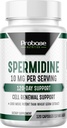Probase Nutrition Spermidine (10mg de 99% Spermidine 3HCL - Testé par une tierce partie) 120 Capsules - 100x Extrait de germe de blé, Telomere Santé et Vieillissement 120 jours - Aussi efficace que NMN