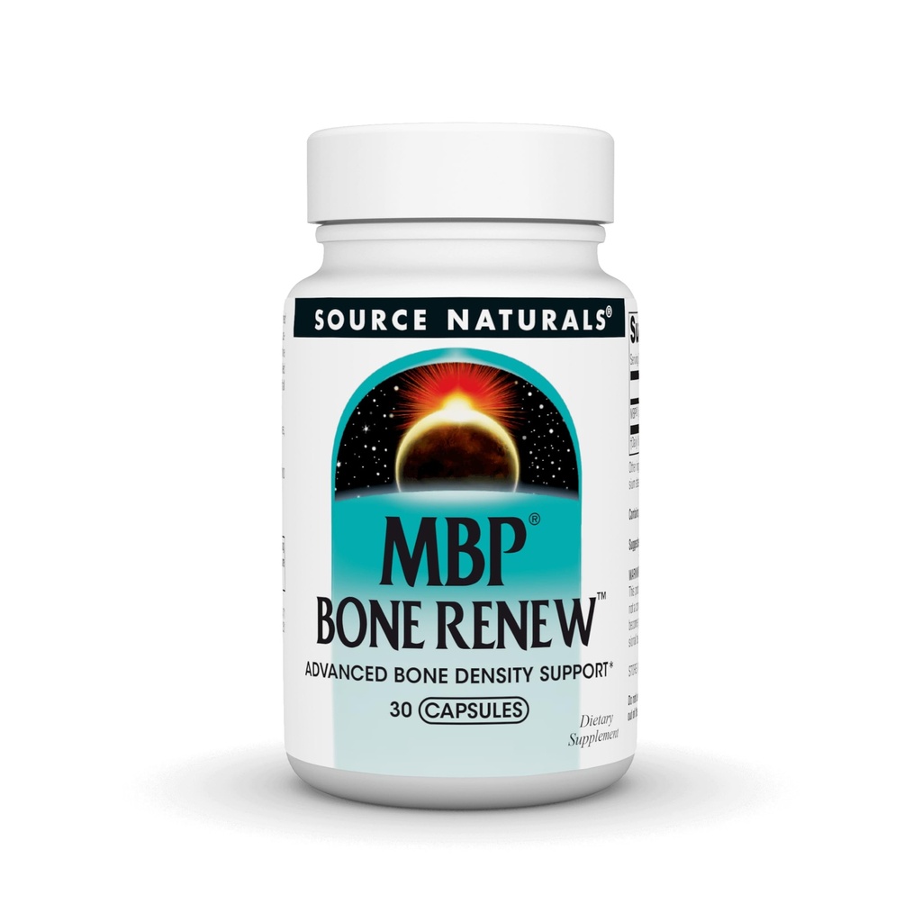 Source Naturals MBP Bone Renew - Protéine de lait pour support de densité avancé - 30 capsules
