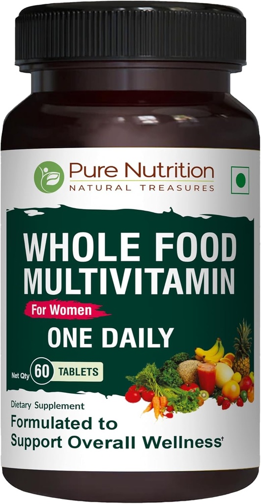Nutrition pure Multivitamines alimentaires entières pour les femmes 60 Tabs Un-A-Day. 100 % RDA.