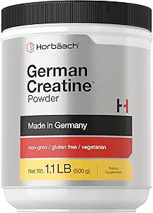 Horbäach poudre de créatine allemande 500g. Fabriqué en Allemagne avec Creapure.