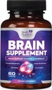 Suppléments Cerveau pour mémoire et focus - Capsules Nootropes Extra Force pour Concentration, Alerte, Soutien Cognitif - Phosphatidylsérine, DMAE, Vitamines B6 C E Zinc - 60 Capsules