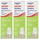 Equate Arnica Pain Relieving Gel with Capsaicin, Homeopathic Medicine, Roll-On Applicator, Unscented, 2.6 oz, 3 Pack