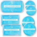 Reusable Hot and Cold Gel Ice Packs for Injuries - Gel Cold Packs for Injuries - Multiple Shapes and Sizes 7 Variety Pack