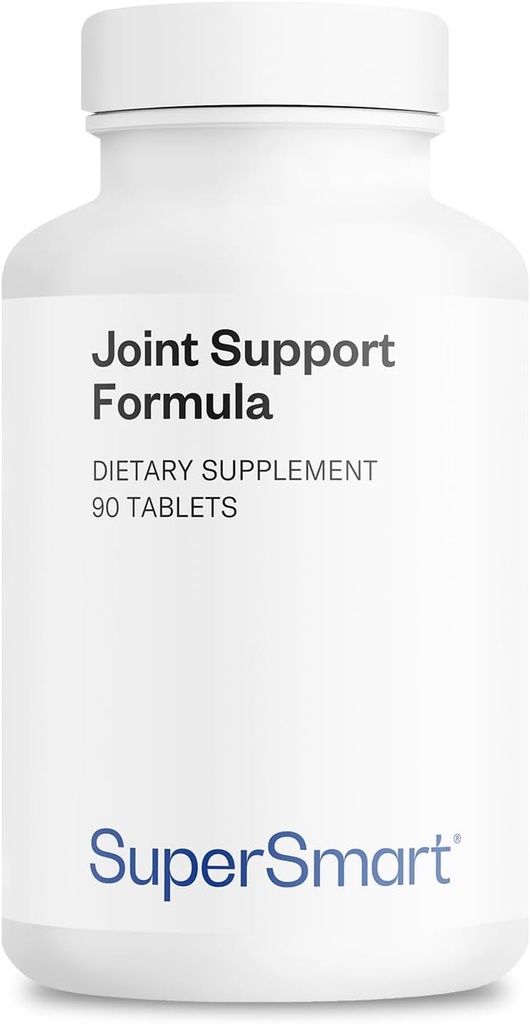 Supersmart Joint Support Formula (High Potency Complex) - avec de la glucosamine, de la chondritine, de l'acide hyaluronique, du MSM - Supplément de soutien conjoint - Sans OGM et sans gluten - 90 comprimés
