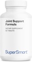 Supersmart Joint Support Formula (High Potency Complex) - avec de la glucosamine, de la chondritine, de l'acide hyaluronique, du MSM - Supplément de soutien conjoint - Sans OGM et sans gluten - 90 comprimés
