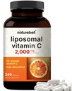 NatureBell Vitamine liposomique C 2 000 mg par portion, 240 capsules Extrême absorption Vitamines gras-solubles – Supplément antioxydant maximal* – Non-OGM, sans gluten