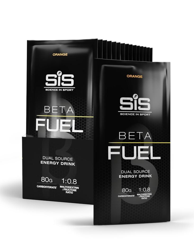 Science in Sport BETA Fuel 80 - High-Carb Energy Drink - Optimal 1:0.8 Maltodextrin to Fructose Ratio - 80g Carbohydrate Drink Mix - Sports Nutrition - Orange Flavor - 15 Count