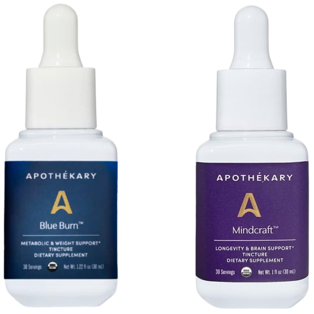 Apothékary Energy Duo, supplément à base de plantes comprend Blue Burn et Mindcraft