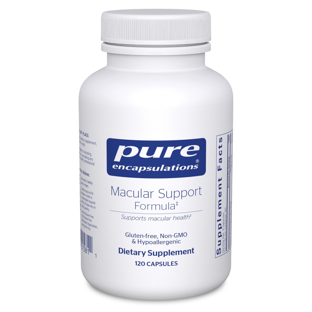 Encapsulations pures Formule de soutien maculaire Un supplément hypoallergénique avec une formule antioxydante améliorée pour les yeux sains*
