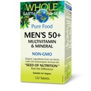 Facteurs naturels Multivitamines et minéraux de la terre et de la mer 50+ hommes - Soutien nutritionnel quotidien Multivitamine - Soutiens Cerveau Santé et système immunitaire Fonction - Vegan - 120 comprimés (60 portions)