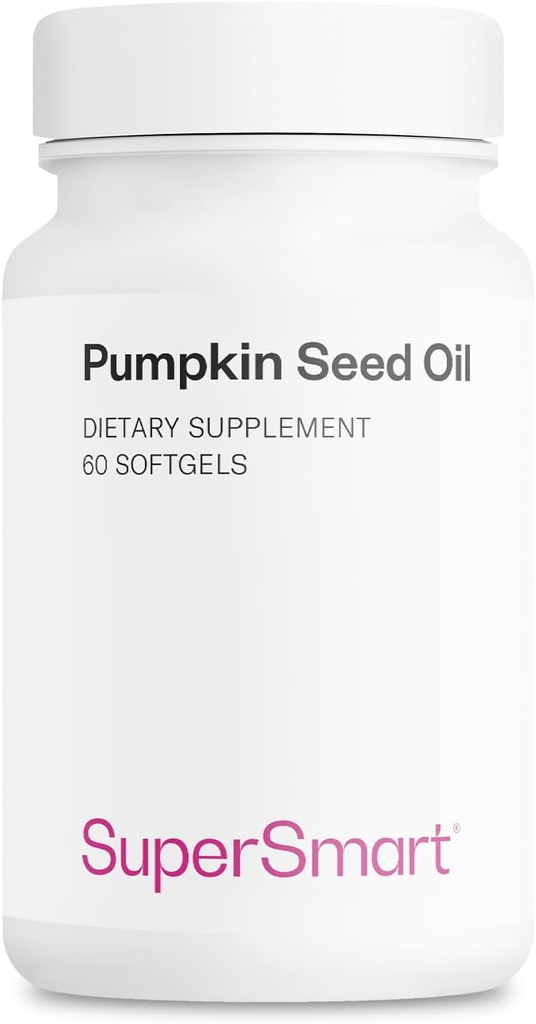 Supersmart - Supplément d'huile de graines de citrouille 1000mg par jour (+ vitamine E) - Huile de graines de citrouille pour la croissance des cheveux