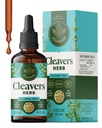 HERBAMAMA Cleavers Lymphatic Drainage Drops - Vegan Natural Detox & Cleanse Support with Cleavers Leaf Extract Liquid - Non-GMO, Alcohol & Sugar-Free Herbal Supplement, 84-Day Supply