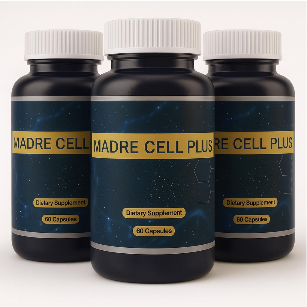 Madre Cell Plus – 180 Cápsulas para 3 Meses de USO Diario – Fórmula con Alga AFA – Presentación de 3 Botellas de 60 Cápsulas – Formato Nutricional para Rutina de Bienestar