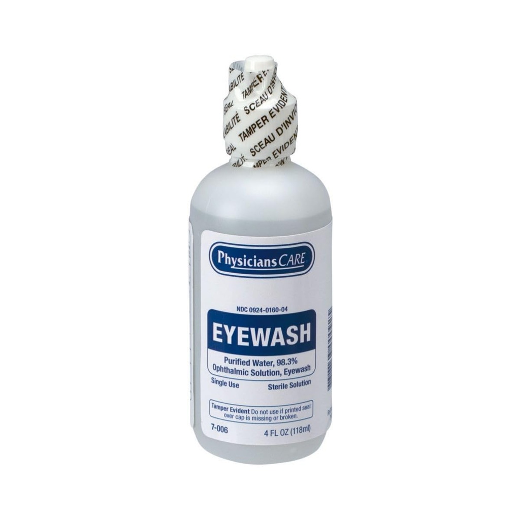 PhysiciansCare by First Aid Only 7-006 Eye Wash Solution, 4 oz Bottle