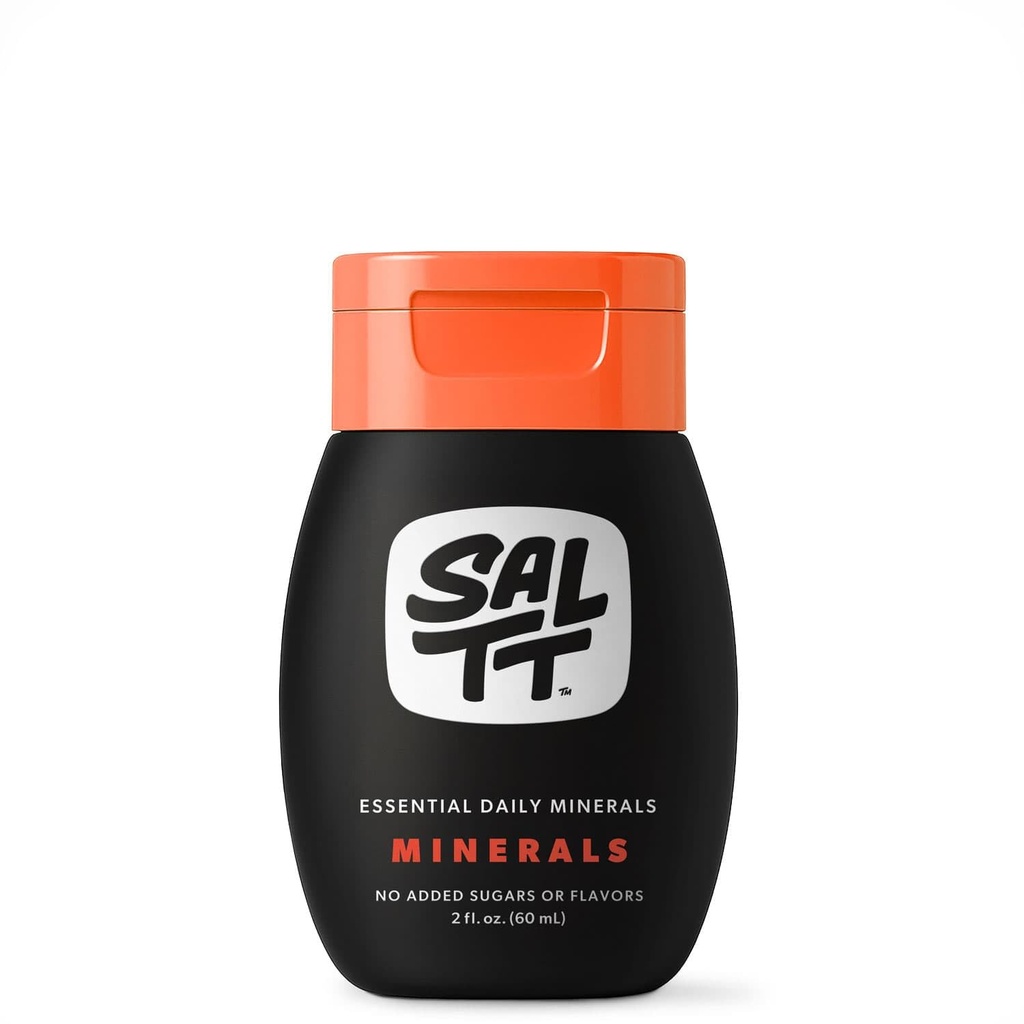 SALTT - Minéraux (2 oz) - Traces de gouttes minérales - Sodium, potassium, magnésium, zinc, cuivre - Ultra faible teneur en glucides - Zéro sucre, végétalien, sans gluten, non OGM - Electrolytes quotidiens - Taille de voyage - Par Keto Chow
