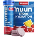 Tablettes électrolytiques Nuun Sport avec Magnésium, Calcium, Potassium, Chlorure et sodium, Sans gluten et végétalien, Punch aux fruits, 4 Pack (40 portions Total)