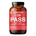 STONE RELIEF Pass AM – Soutien du rein à base de plantes diurnes pour le soulagement, le confort et l'augmentation du débit (180 Capsules + Catcheur de pierre + Guide imprimé)