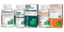 Bronson Vitamin K2 as MK-7 Menaquinone 100 mcg 120 Capsules + Vitamin D3 10,000 IU 360 Tablets + Zinc Triple Play 30 mg 100 Capsules