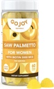 Saw Palmetto Gommies - 500mg Saw Palmetto pour les femmes avec 5000mcg de biotine et 10mg de zinc - non-OGM, sucre, gluten et sans soja, végétalien - 3e partie de laboratoire testé, 30 jours d'approvisionnement, 60 Gummies à croquer