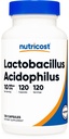 Nutricost Lactobacillus Acidophilus 10 Million CFU, 120 Capsules végétariennes