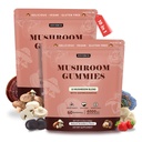Lions Mane Mushroom Gummies for Adults, 4000mg Mushroom Extract & 250mg Ashwagandha, Cognitive Support, Mood, Brain Health & Memory, Energy, Reishi, Cordyceps, Turkey Tail, Chaga, Vegan, 120 Count