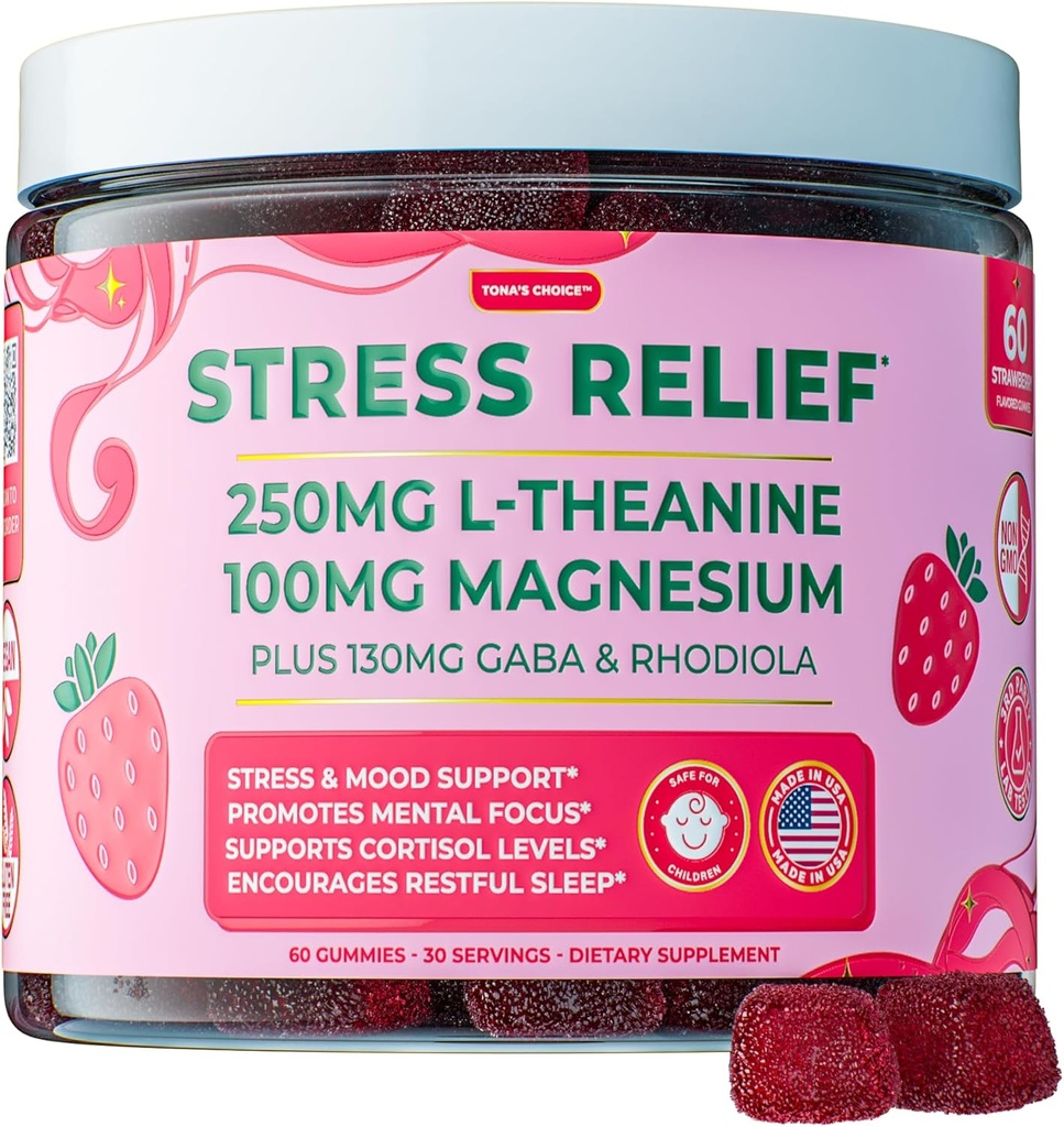 Supplément anti-stress pour les femmes et les enfants L Theanine GABA Suppléments avec Rhodiola Rosea pour le stress