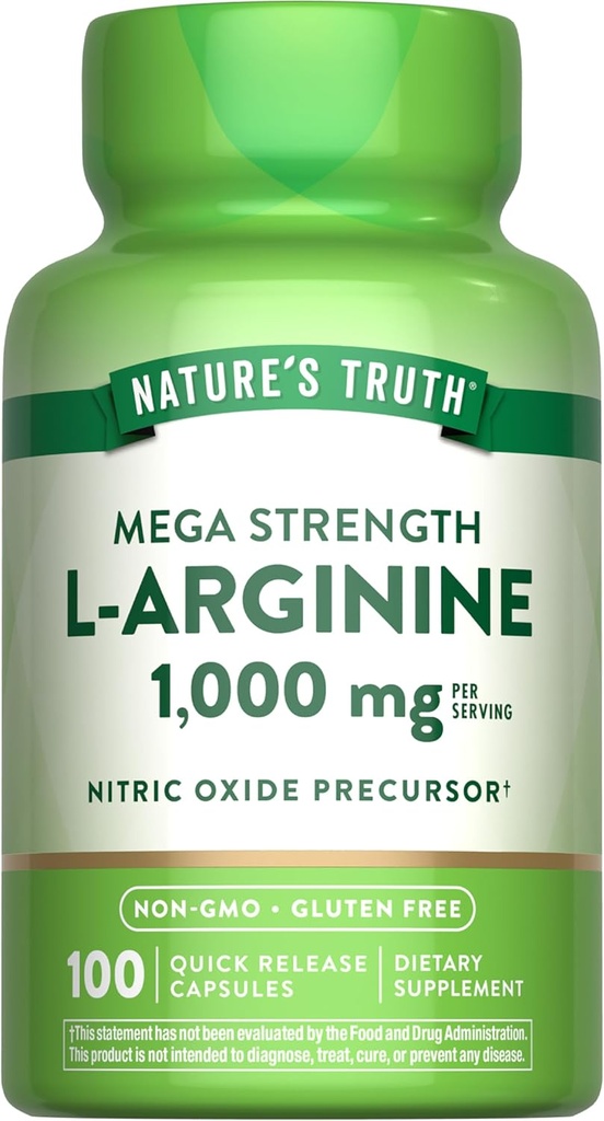 La vérité de la nature L-Arginine 1000mg-100 gélules Mega Strength-