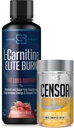 Censeur NDS Nutrition Fat Loss-Body Toner avec CLA (90 Softgels) et Siren Labs L-Carnitine Elite Burn Fat Loss Support Strawberry Blast 3000 mg (32 portions)