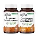 Wild & Organic Immune Mushrooms 60 Capsules & Cordyceps 60 Capsules
