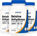 Nutricost Betaine Anhydre Caps 1500mg, 60 portions par bouteille (3 bouteilles)
