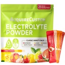 Electrolytes Powder Packets 25 Sticks Hydration Packet Sugar Free Electrolyte Drink Mix 5 Flavors for Rehydration with Minerals Nutrients with Lemon, Watermelon, Orange, Raspberry, White Peach