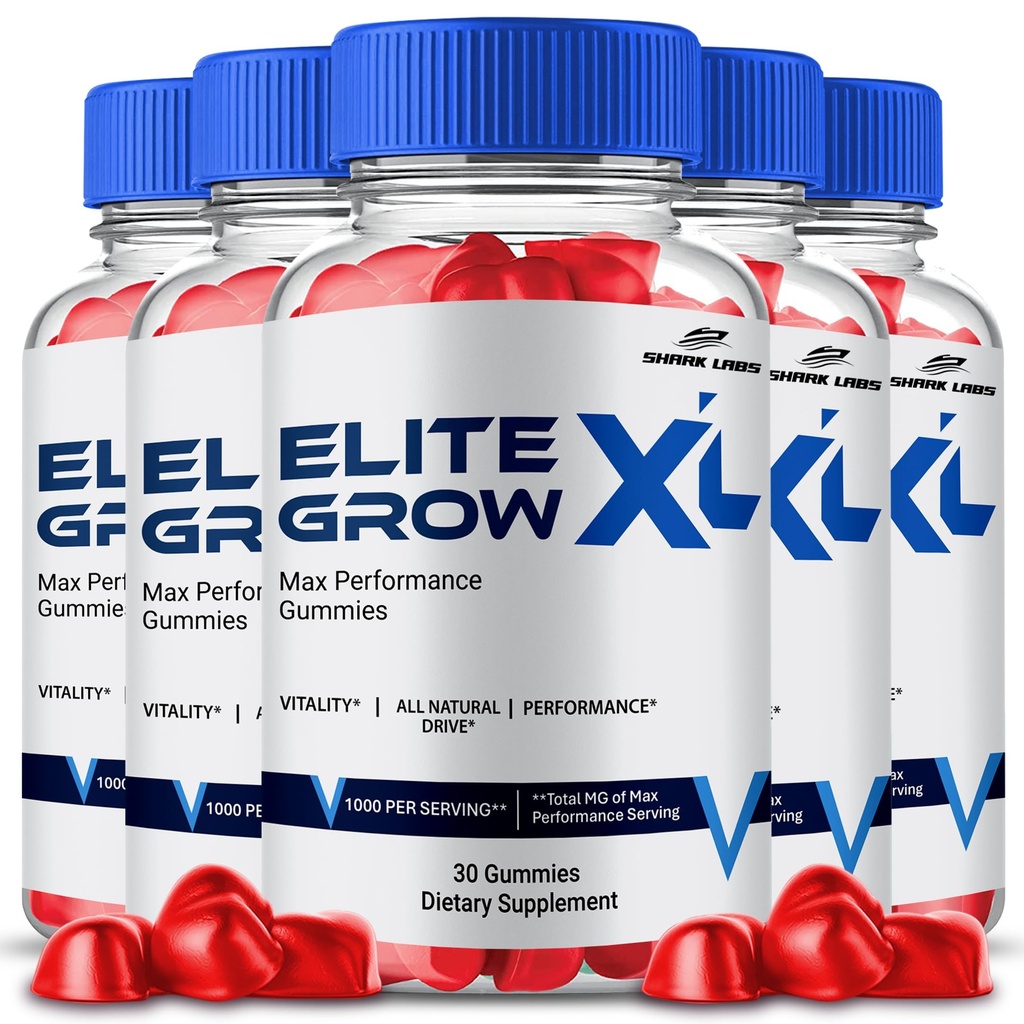 Elite Grow XL Gummies, Maximum Strength Supplement, EliteGrow XL Advanced All Natural Vitamin Gummies (5 Pack)