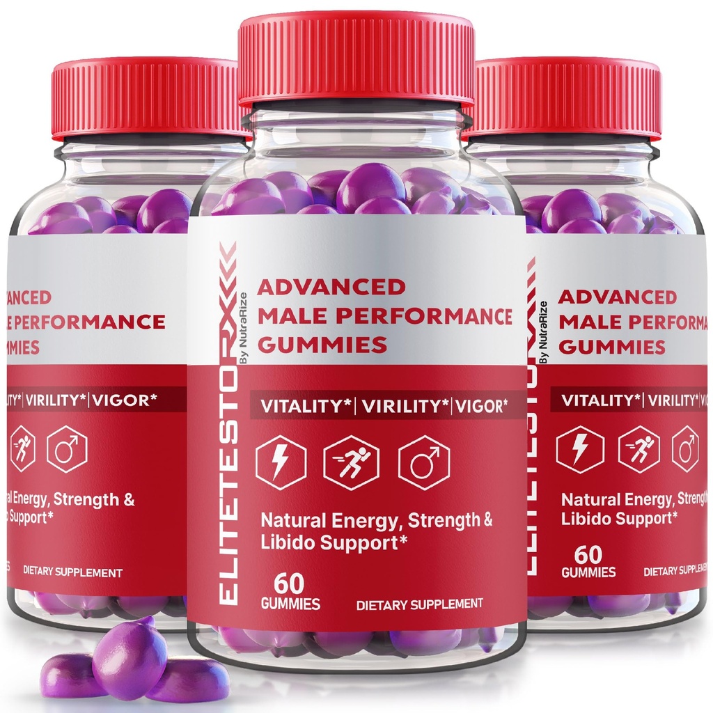 (3 Pack) Elite Testo Rx Gummies, All Natural Male Formula, Premium Supplement for Men, EliteTesto Rx Pills For Overall Health, Elite TestoRx Gummy s, Official EliteTestoRx Reviews (180 Gummies)