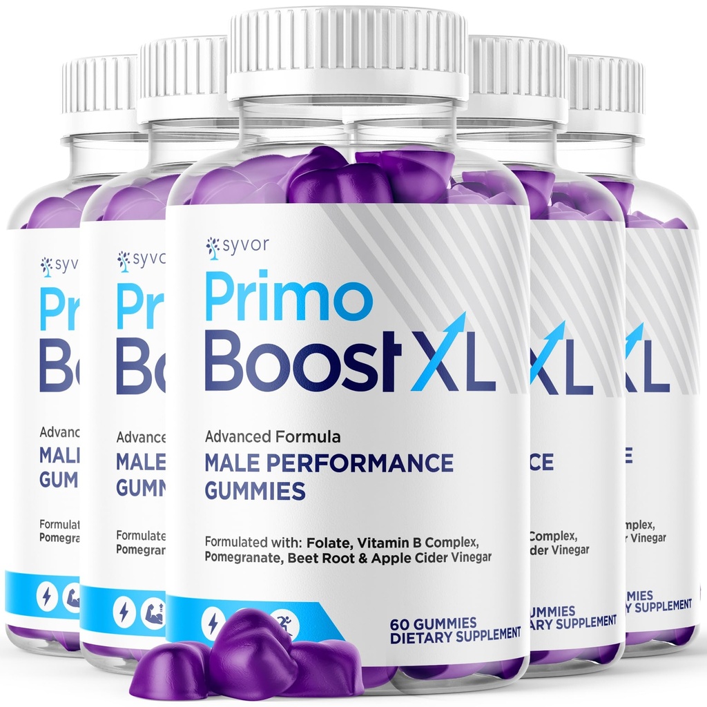 (5 Pack) Primo Boost XL Gummies, Official Primo Boost XL Gummys with All Natural Ingredients, Advanced PrimoBoost Health & Wellness Formula with Max Strength Active Lifestyle Vitamins (300 Gummies)