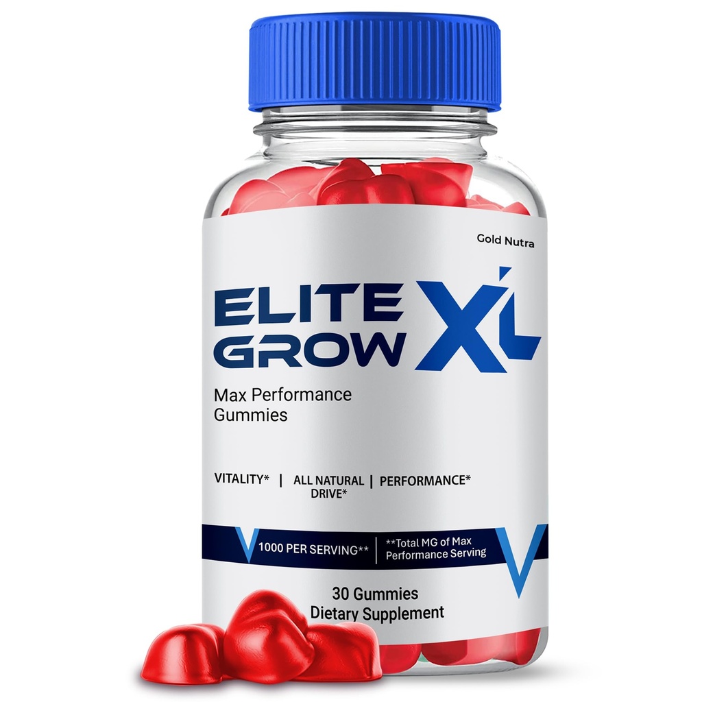 (1 Pack) Elite Grow XL Gummies, Elite Grow XL Supplement, High Potency Max Performance, All Natural Formula