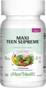 Vitamines pour adolescentes 12-17 - Multivitamines pour adolescentes D3, Fer, Calcium, Biotine, Zinc, Enzymes digestifs – Multivitamines pour adolescentes pour une peau saine, immunitaire et de l'humeur – 120 Nombre