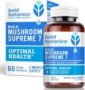 Bold Botanica Mushroom Supreme 7 – Supplément de champignons – Extraits organiques de la dinde Tail, Chaga, Phellinus, Reishi, Cordyceps, Maitake, Shiitake pour le soutien immunitaire et le bien-être optimal, 60 capsules