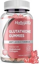 Glutathion réduit 500mg Gummies, L-Glutathion avec Collagen Suppléments à croquer pour soins de la peau, soutien du foie, antioxydant, système immunitaire, 60 Nombre