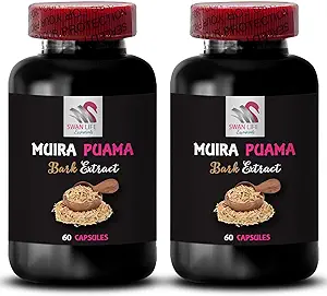 Body Balance - MUIRA PUAMA BARK EXTRACT - Vital Energy, Energy Boost, Daytime Focus, Power Surge, Lifestyle Support, Herbal Energy Activation, Balanced Boost 2 Bottles 120 Capsules