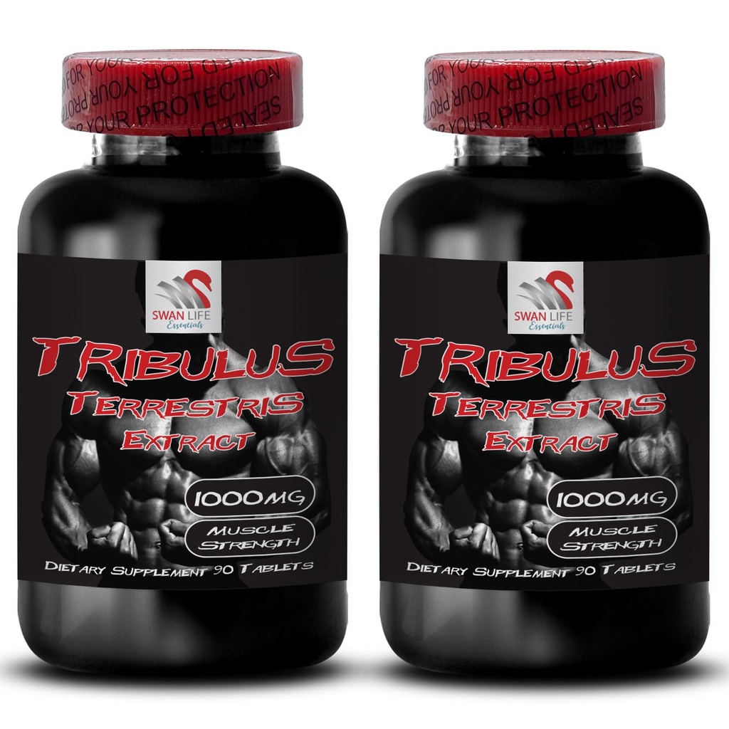 Active Energy Source - TRIBULUS TERRESTRIS Extract - Energy for Fitness, Natural Power Support, Body Strength Recharge, Muscle Recovery Formula, Daily Energy Boost 2 Bottles 180 Tablets