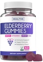 Gommies pour mûres aînées de Sambucus végétalien pour adultes - Gommies de vitamine C et de zinc pour le mieux-être quotidien et saisonnier - Delicious and nutritive Imune Support Gummy (1 mois d'approvisionnement)