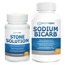 Stone Solution Capsules- Natural Dissolver, Kidney Stone Support & Kidney Cleanser, 60 Servings + Sodium Bicarbonate 650mg Capsules Delayed Release for Supporting Normal Kidney Function, 120 Pills