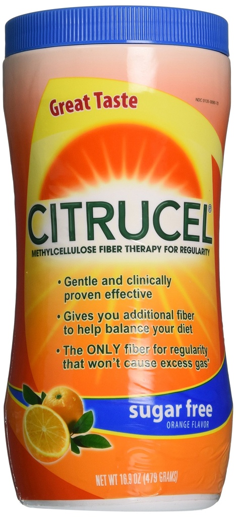 Laxatif sans sucre orange Citrucel, 16,9 oz