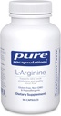 Encapsulations pures L-Arginine - 1 400 mg - Soutien Production d'oxydes nitriques - Santé cardiaque et flux sanguin - Sans gluten et sans OGM - 90 capsules