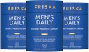 Supplément quotidien digestif et probiotique de FRISKA pour hommes, soutien naturel pour la santé digestive masculine, ballonnement, gaz, soulagement de l'indigestion, soutien de la santé des Guts, lactase et B-vitamines, 90 capsules